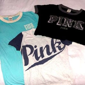 3 SET VICTORIA SECRET LINK TEE TSHIRT VICTORIA SECRET COLLECTION SHIRTS SHIRT
